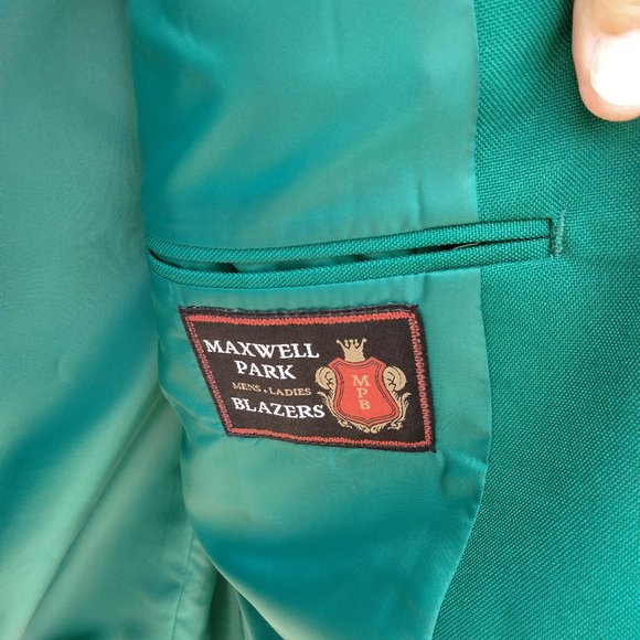 MAXWELL PARK Blazer Kelly Green 44S Exceptionalis PGA III Champion Patch - Picture 6 of 10